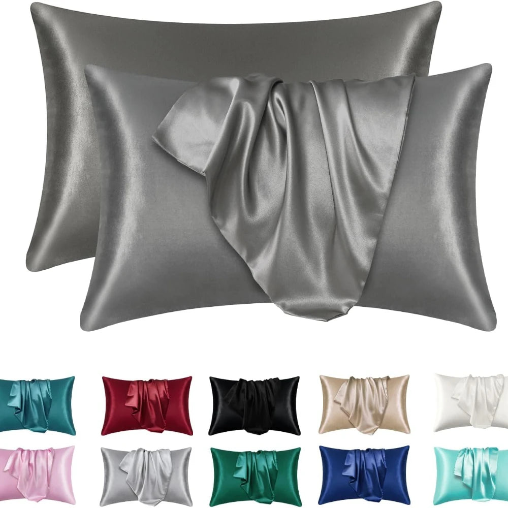 Duvella Silk Pillowcases - Satin Pillowcase Set for Hair and Skin (2pcs)