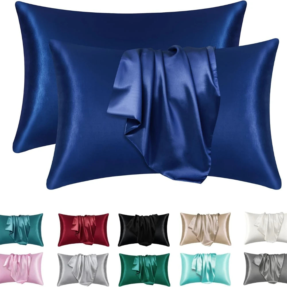 Duvella Silk Pillowcases - Satin Pillowcase Set for Hair and Skin (2pcs)