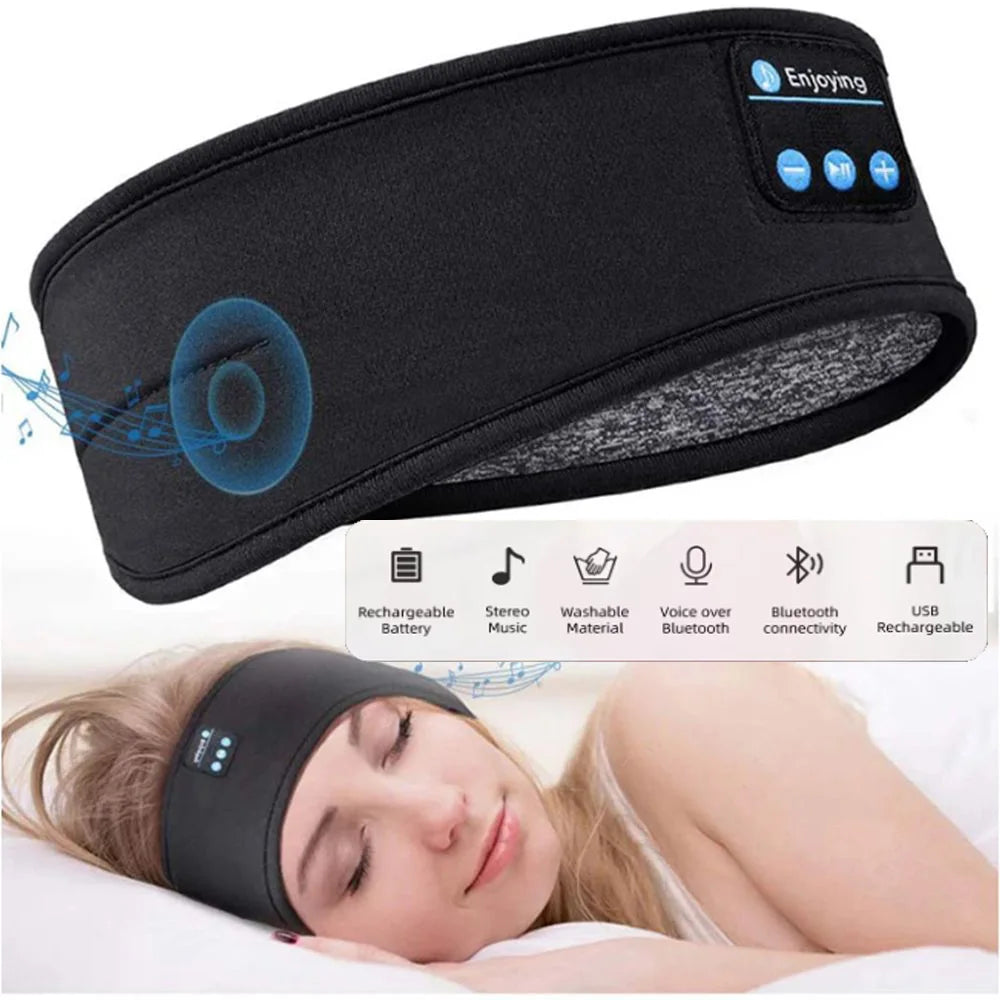 Duvella Sleep Headphones - Bluetooth Eye Mask with Built-in Speakers