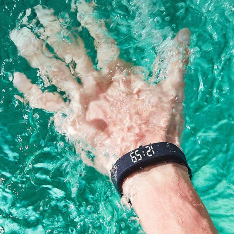 Duvella Silent Alarm Wristband - Vibration Wake-Up Smart Band with Pedometer