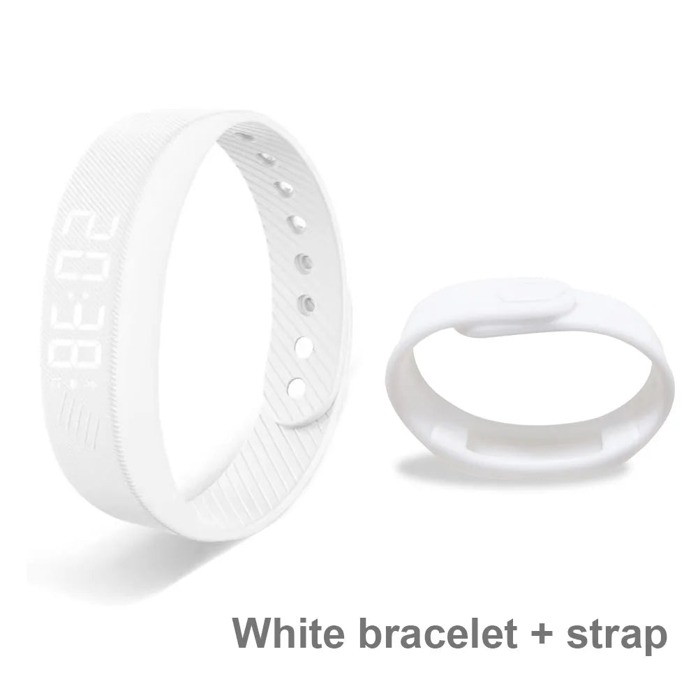 Duvella Silent Alarm Wristband - Vibration Wake-Up Smart Band with Pedometer