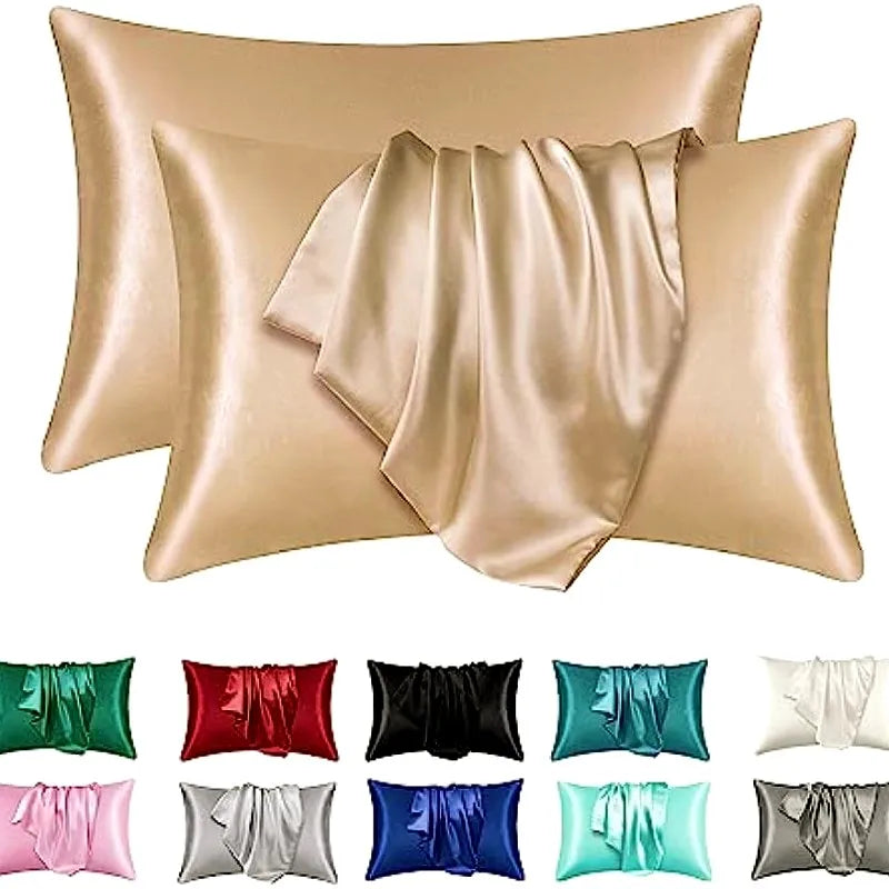 Duvella Silk Pillowcases - Satin Pillowcase Set for Hair and Skin (2pcs)