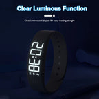 Duvella Silent Alarm Wristband - Vibration Wake-Up Smart Band with Pedometer