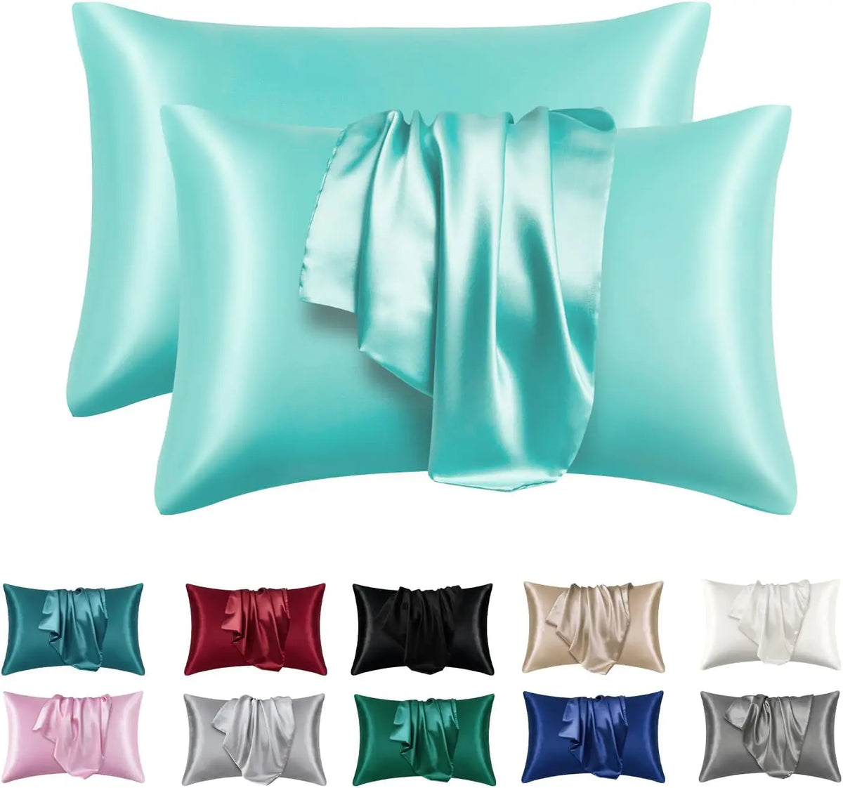 Duvella Silk Pillowcases - Satin Pillowcase Set for Hair and Skin (2pcs)