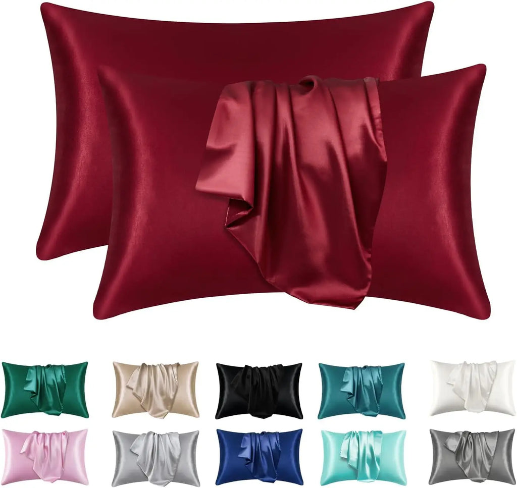 Duvella Silk Pillowcases - Satin Pillowcase Set for Hair and Skin (2pcs)